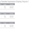 One Body Transfer Impression Coping Regular Wide